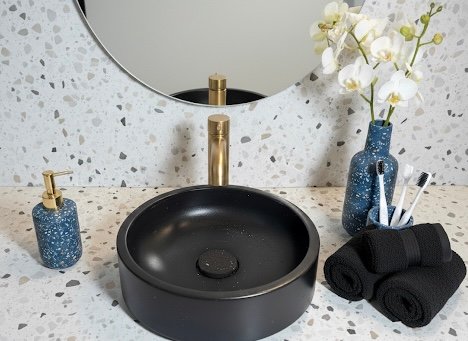 BACHA REDONDA OBSIDIANA (40CM) - Image 5