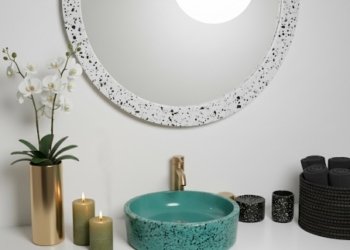 BACHA DE TERRAZO REDONDA JADE (40CM)