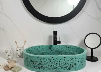 BACHA DE TERRAZO OVALADA JADE 52X38X10