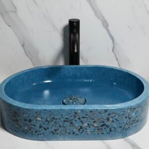 BACHA OVALADA LAPISLÁZULI (52x38x10)