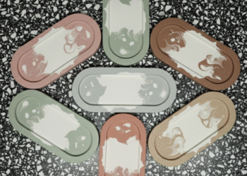 BANDEJA ÁMBAR 25 X 12 CM