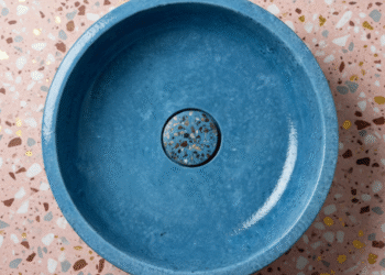 BACHA REDONDA AGATA AZUL (40CM)